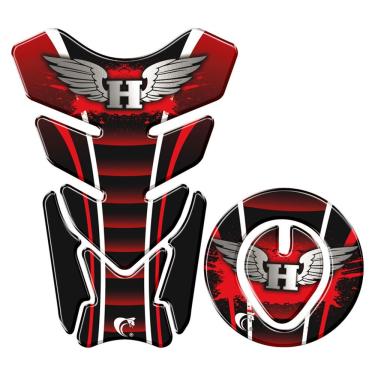 Imagem de Protetor Tanque E Bocal Adesivo Moto Honda Até 2017 Vermelho Cor Vermelho
