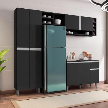 Imagem de Cozinha Ambiente Vanessa Preto Fosco - Ajl