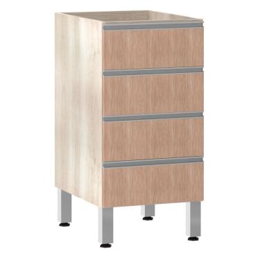 Imagem de Balcão Sem Tampo 40cm Lis Legno Crem e Cumaru
