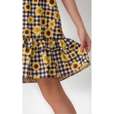 Imagem de Vestido Xadrez Infantil Festa Junina Luxo Quadrilha Moda - Se tu Bençã