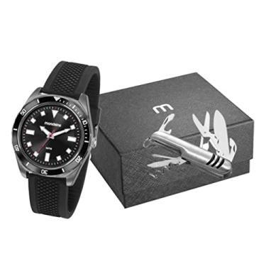 Imagem de Mondaine Kit Relógio Masculino Preto com Canivete