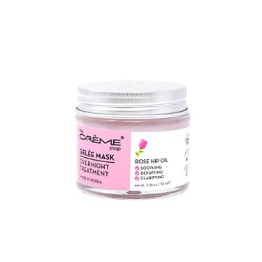 Imagem de The Crème Shop Máscara Facial Noturna Em Gel Com Óleo De Rosa Mosqueta, Coreana Hidratante Anti-Inchaço Para Dormir - 2,36 Oz