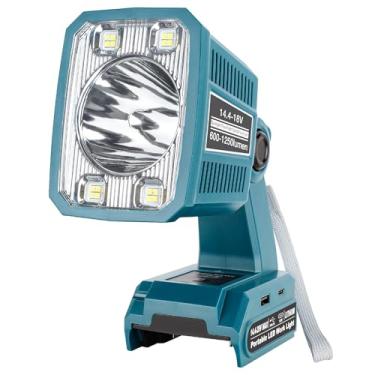 Imagem de Taingwei Lanterna De Led Para Makita, Bateria 18V Lxt, Luz Trabalho 18W, Led, Holofote Acampamento, Reparo Automóveis, Iluminação Emergência E Canteiro Obras (Pilhas Não Incluídas)