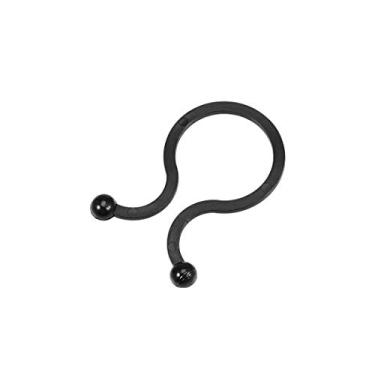 Imagem de uxcell Cabo de trava de torção de nylon em formato de U Salva lugar 22 mm de diâmetro preto 50 peças