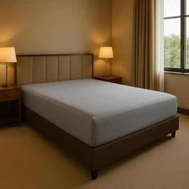 Imagem de Lençol Queen com Elástico 600 Fios Egípcio 100% Algodão – Toque Macio, Tecido Premium (Cinza)