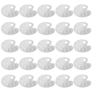 Imagem de Kit 20 Paleta Godê Para Pintura Tinta Aquarela 10 Cavidades Plástico Para Arte Tintas Acrílica e Guache