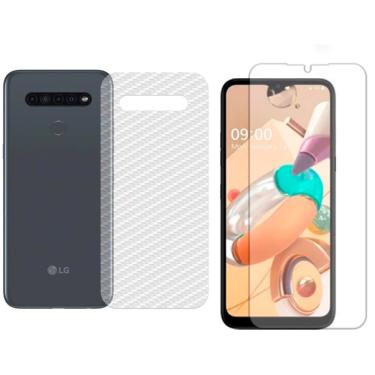 Imagem de Película Hidrogel + Adesivo Fibra De Carbono Para Lg K41s - Transparente