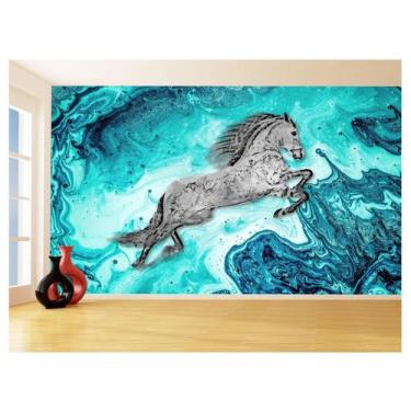 Imagem de Papel De Parede 3D Animais Pop Art Cavalo Cores 3,5M Pxa307 - Você Dec