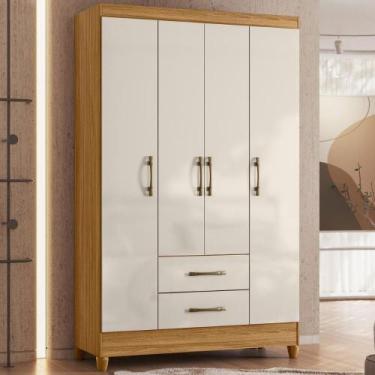 Imagem de Conjunto Guarda Roupa e Comoda Flin Freijo Off White - CASA H