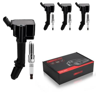 Imagem de CASEONJAN Pacote de bobinas de ignição UF802 e velas de ignição irídio, compatível com Chevrolet Chevy Cruze Malibu - 1,4L 1,5L L4 substitui GN10797 UF802, conjunto de 4