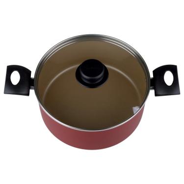 Imagem de Panela Antiaderente Caçarola 22cm Turim Tramontina 20261/722 Vermelha