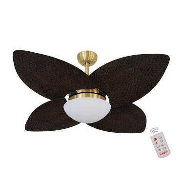 Imagem de Ventilador De Teto Dormamu Dourado 4 Pás Palmae 220V Com Controle