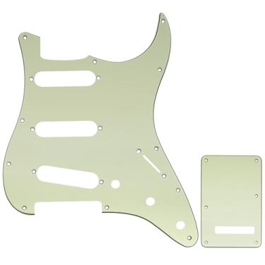 Imagem de Musiclily Kit Escudo SSS Pickguard Com Tampa Traseira para Guitarra Fender EUA/Mexicana Made Stratocaster Standard Estilo Moderno, 3 Camadas Mint Green