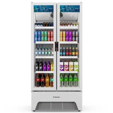Imagem de Expositor Optima Porta Dupla Slim Vb70al Metalfrio Refigerador 752 Litros Branco 220v