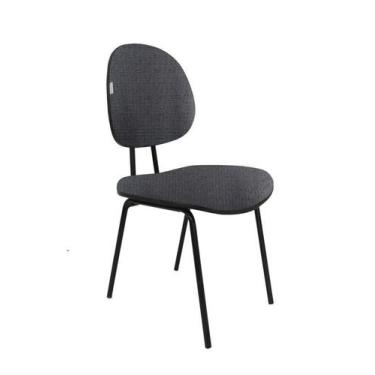 Imagem de Cadeira Fixa Executiva Zeus - Maiart, Cinza/Preto, Tecido J.Serrano