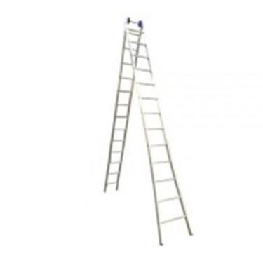 Imagem de Escada Extensiva Profissional Esticável Dupla 13 Degraus - Alumínio - 