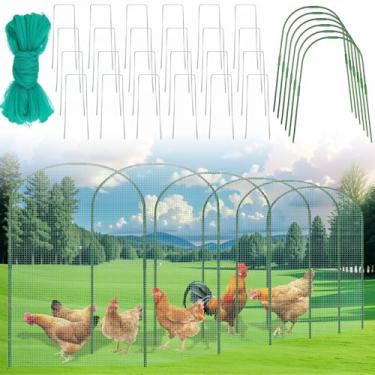 Imagem de HFYZZ Túnel portátil de 2,8 x 19,6 pés - Instalação rápida para galinheiros de quintal para patos, coelhos e mais