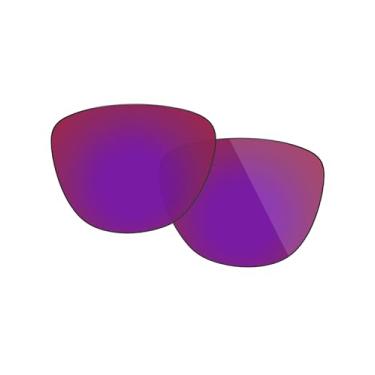Imagem de Fiskr Lentes polarizadas de substituição compatíveis com óculos de sol Oakley Frogskins XS OJ9006 53 mm, resistente a impactos e ajuste perfeito, Vermelho violeta, Tamanho �nico
