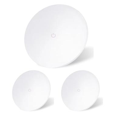 Imagem de KICORED Luzes interiores para trailers, luzes de teto LED de 11,4 cm, luminárias de 12 V com interruptor de toque para trailer, trailer, trailer e barco, branco quente (3)