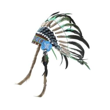 Imagem de kowaku Cocar de penas indígenas Cocar nativo americano para apresentação em festival