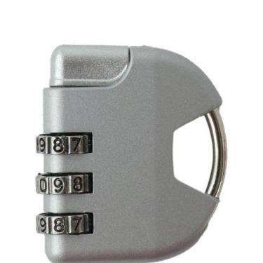 Imagem de Cadeado com senha para bagagem mala armario mochila anti furto com 3 d