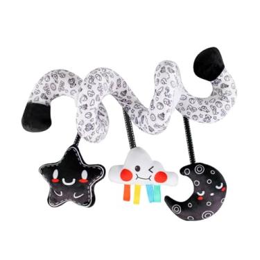 Imagem de EHJRE Brinquedos de Assento Espiral para Atividades em Carrinho de Bebê, Chocalho Pendurado, Decoração Infantil, Preto E Branco