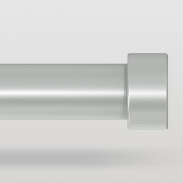 Imagem de VOIIY Varões de cortina prateados para janelas de 28 a 48 polegadas (1,5 a 5 pés), hastes de cortina de 2,5 cm de diâmetro com acabamentos de tampa de extremidade de estilo moderno, tamanho: 76 a 152