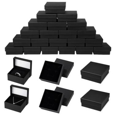 Imagem de PEOVLVN 30 caixas de presente de joias, pequenas caixas de joias de papelão para colar, anel, pulseira, brinco, pacote de armazenamento, caixa de exibição de Natal, casamento, aniversário, caixa de