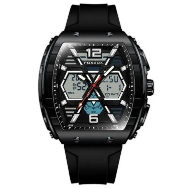 Imagem de Relógio De Quartzo Esportivo Masculino Dual Display Led Digital A Prova D`água Preto