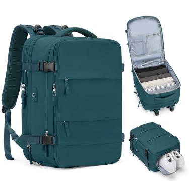 Imagem de Mochila de viagem Coofay Casual Expansível A-Peacock Blue