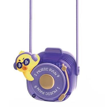 Imagem de Ventilador pendurado no pescoço pendurado sem lâmina USB portátil portátil Fan de câmera de desenho animado Mini Colar Fan for Kids Outdoor ABS PC Silicone Operação tranquila leve