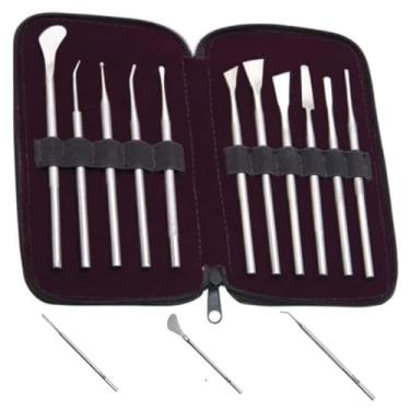 Imagem de Kit Podologia Completo com 11 Instrumentos Inox + Estojo | Bisturis, Curetas, Espátula Ideal para Procedimentos de Calosidade, Unha Encravada e Tratamentos Clínicos