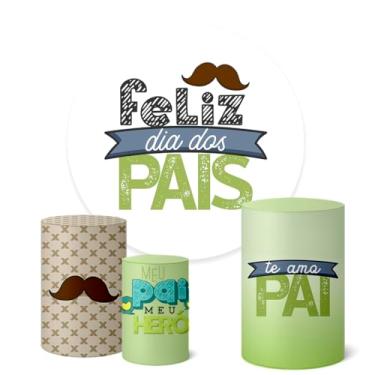 Imagem de Trio Capas Cilindro + Painel Redondo Sublimado Dia dos Pais (K1PAI0033)
