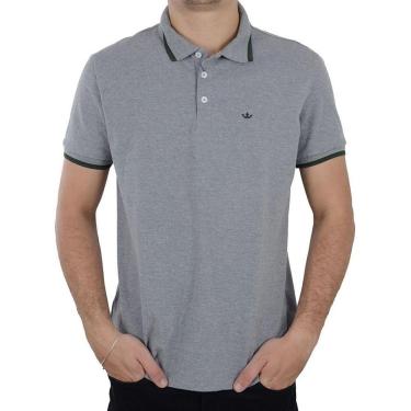 Imagem de Camisa Polo Masculina Docthos Slim Piquet Cinza - 1190-Masculino