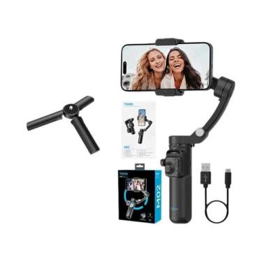 Imagem de Estabilizador Gimbal De 3 Eixos Dobrável Para Celular Com Controle Rem