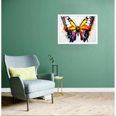 Imagem de Quadro Decorativo Borboleta Colors - 50X70Cm