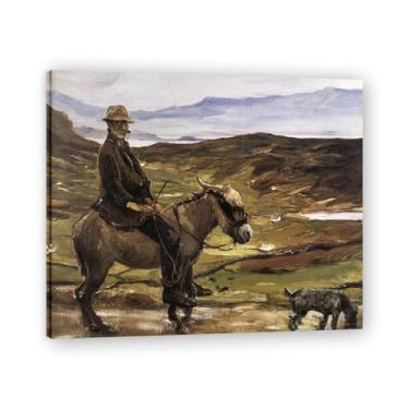 Imagem de The Kingdom Of Kerry John Lavery Iconic Realist Portrait & War Scene Canvas Art – Decoração de parede irlandesa atemporal para casa emoldurada 30 x 36 cm