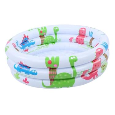 Imagem de ZJchao Piscina de bebê, 3 Anéis Piscina Infantil para Criança Inflável Kiddie Jardim Redonda Redonda de bebê de Interno e Externo