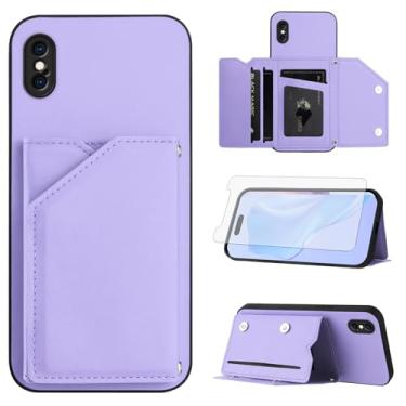 Imagem de Asuwish Capa de telefone para iPhone Xs Max capa carteira com protetor de tela suporte suporte para cartão alça transversal cordão de couro celular i X XR Xsmax 10x SX Xmax 10xs 10s 10 Plus Xmaxs