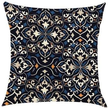 Imagem de Capa de Almofada Cásis Marinho Impermeável 43x43cm - Karsten