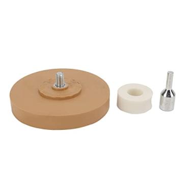 Imagem de Roda de borracha sólida para remoção de cola pneumática e decalque de pintura de carro, ferramenta de remoção de adesivos, kit de fácil instalação com adaptador de rosca e anel de borracha