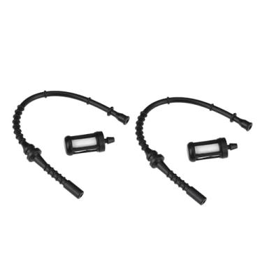 Imagem de YINETTECH 2 conjuntos de tubos de combustível de filtro de combustível aparador 4128 358 0800, 0000 350 3500 compatível com Stihl FS120 FS200 FS200R FS202 FS250