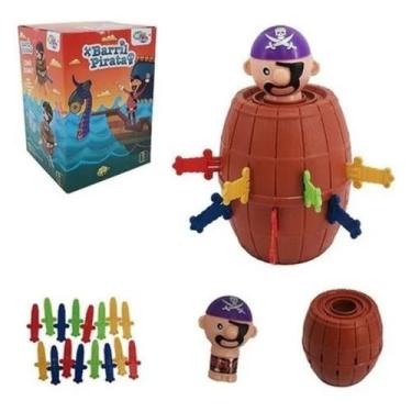 Imagem de Jogo Barril Pula Pirata Brinquedo Infantil 18 Peças Grande - Wellkids