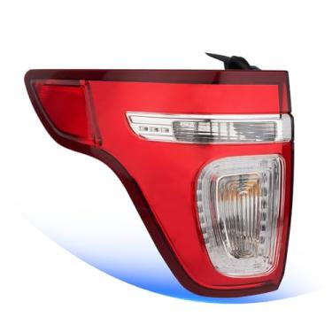 Imagem de Luz traseira de LED compatível com Ford Explorer XLT/Limited 2011 2012 2013 2014 2015 conjunto de lâmpada de sinalização de freio de freio traseiro substitui #BB5Z13405C (lado esquerdo do motorista)