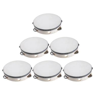 Imagem de Pandeiro Para Igreja | Tamborim de Mão 15 Cm,6 Peças Instrumento Musical Percussão Educativo Para Recreativo Reuniões Festa Dança Igreja
