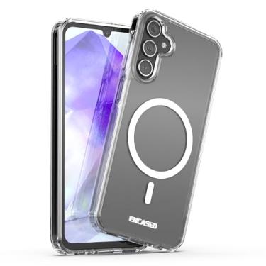 Imagem de ENCASED Capa magnética projetada para Samsung Galaxy A55 5G (compatível com MagSafe e acessórios) capa de celular com carregamento sem fio (transparente)