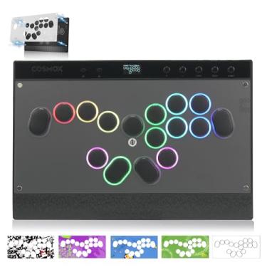 Imagem de ONEED Haute42 Leverless Controller Arcade Stick: Split Layout Magnetic C16S Leverless Arcade Stick,Premium Black Symmetrical Arcade Controller for PC/PS4/Switch/Switch2 Game with Lock Button