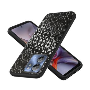 Imagem de Compatível com Motorola Edge 40/Motorola Edge 2023 capa de telefone TPU silicone macio + reflexo traseiro 3D fosco anti-impressões digitais