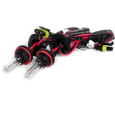 Imagem de Troniz Lâmpadas H11 H8 Xenon HID AC 35W Lâmpada de substituição de farol super brilhante, azul profundo 10000K, pacote com 2