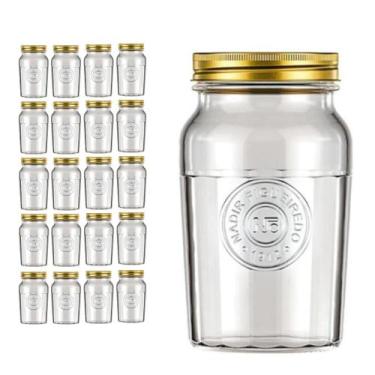 Imagem de 20 Pote Americano Mantimento Café Vidro Vintage 1,5L Nadir - NADIR FIG